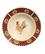 Gibson Designs BREWSTER ROOSTER Rim Soup Bowl 8 7/8&quot; D Ceramic Dish Sunf... - £9.46 GBP