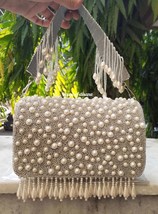 Pearl droplet flap bag,designer bag,luxury bag,fashionable clutch,south Asian gi - £79.08 GBP