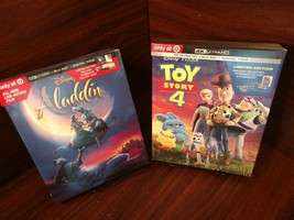 Aladdin 2019 + Toy Story 4 Digibooks (4K+Blu+Digital) NEW-Free Box Shipping! - £34.81 GBP