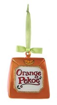 Kurt S. Adler Ksa Cafe Noble Gems Glass Tea Bag Orange Pekoe Christmas Ornament - £10.12 GBP