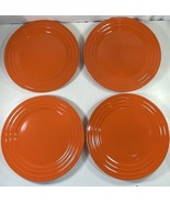 Rachael Ray Double Ridge Tangerine Orange Dinner Plate Lot 10 7/8&quot; Stone... - $29.69