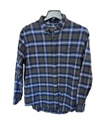 Pendleton Mason Mens Button Down Plaid Shirt Blue Gray Size Large - $27.72