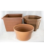 3 Mix Japanese Hexagon, Round &amp; Square Plastic Bonsai Training Pot / Pla... - £28.39 GBP