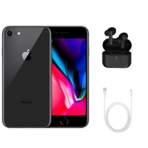 Apple iPhone 8 A1863 Fully Unlocked 64GB Space Gray (Fair) w/ Wireless Earbuds - £93.94 GBP