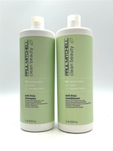 Paul Mitchell Clean Beauty Anti-Frizz Shampoo &amp; Conditioner Vegan 33.8 oz - £79.60 GBP