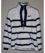VINEYARD VINES Plush Teddy Supershep Fleece Marshmallow &amp; Deep Bay Size ... - $58.41