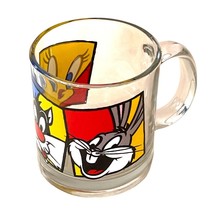 Vintage 1994 Warner Brothers mug Bugs Bunny Tweety Bird Sylvester Cat 3.75&quot; x 3&quot; - £14.94 GBP