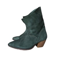 Free People Twilight Green Suede Ankle Booties Women’s US Size 5.5 / EU 36 - $59.40