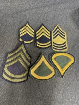 Vintage WW2 to KOREA Patch Collection US Army Private 1st Class - Sargent 1st - £11.63 GBP