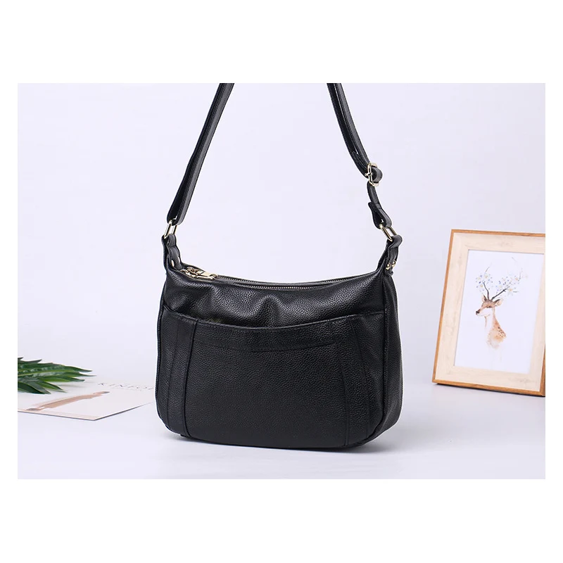 2 compartments, Hobo Messenger Bag, Fashion Women Genuine Leather Should... - $90.81