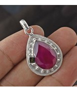 Solid 925 Sterling Silver Ruby Gemstone Handmade Pendant Women Her Gift PS-2543 - £34.49 GBP