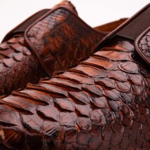 The Obsidian Tan Python Leather Men Sneaker image 3