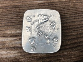 Vtg Mid Century Swedish Modernist Pewter Rune Tennesmed Leaf Pin Tenn Runes Khv - £19.43 GBP