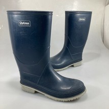 LaCrosse Womens 5 Blue Rubber Rain Boots Waterproof Pull-On Made in USA - £27.02 GBP