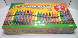 Crayola Crayons Classroom Set 30 Sets of 8 Teacher Supplies 240 Total NE... - £18.33 GBP