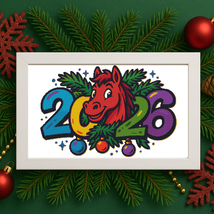 2026 Year of the Horse - Cross-stitch pattern PDF - Instant download - $5.00
