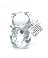 3 1/4&quot; Fenton Birthstone Glass Bears December- Blue Zircon - 5151 X2 - $48.37 CAD