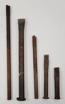 *K2) Vintage Mixed Lot 5 Machinist Metal Chisels Punches Hand Tools Mayhew - $19.79