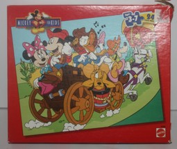 1998 Mattel Disney&#39;s Mickey &amp; Friends on Stagecoach 24 Piece Puzzle - Co... - $152.29 MXN