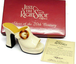 &quot;Struttin&quot; Tiger Eye Buckle Cream Platform by Raine Just The Right Shoe #25047 - £23.35 GBP