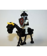 Minifigure Custom Toy Figure Skeleton Knight (G) with Black Horse animal - $121.03 MXN