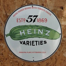 Vintage 1964 Heinz 57 Varieties Baked Beans Tomato Sauce Porcelain Gas-Oil Sign - $125.00