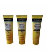 Lot Of 3 Neutrogena Beach Defense Sunscreen Lotion Broad Spectrum SPF 70 - £15.41 GBP