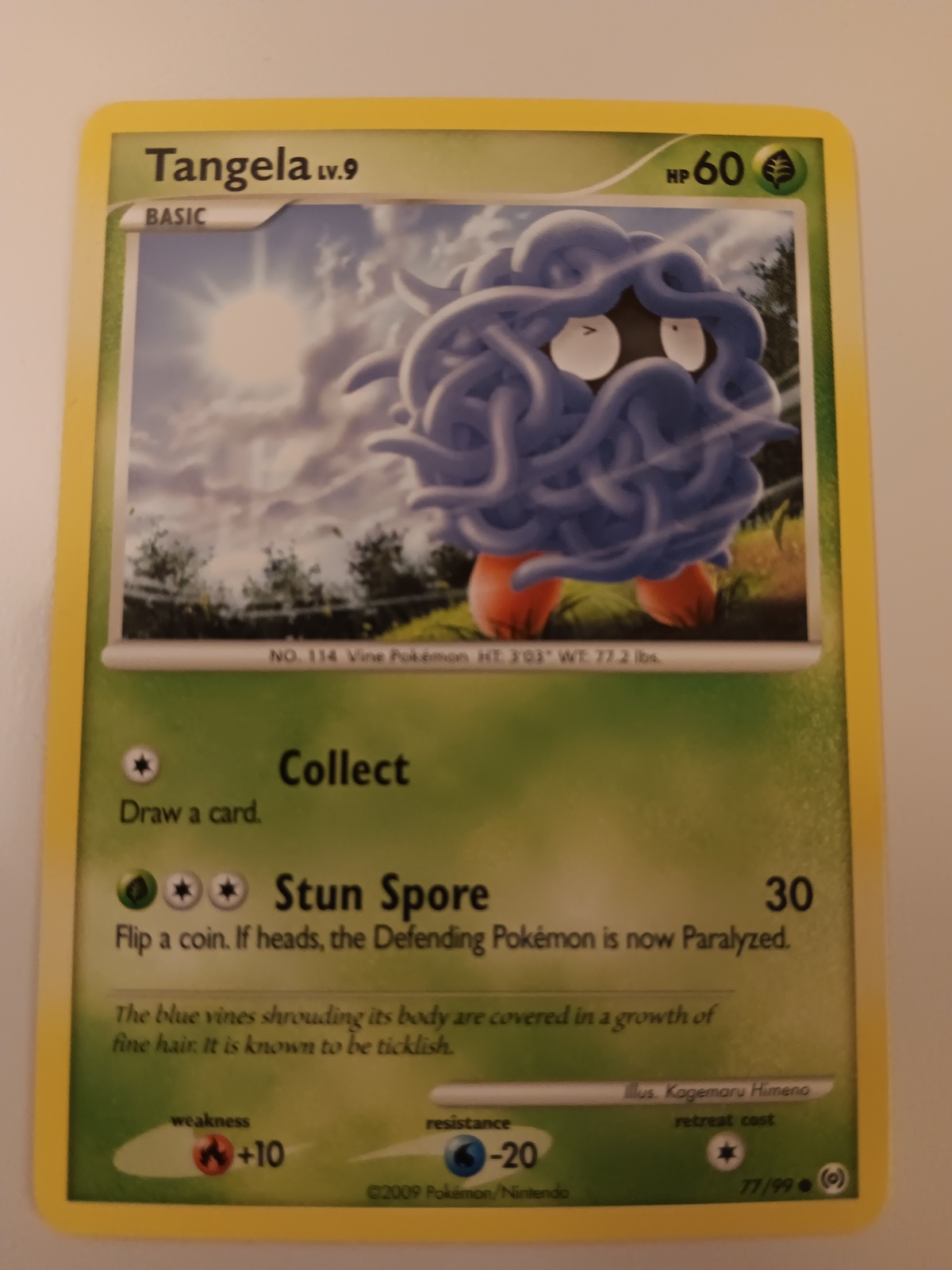 Primary image for Pokemon 2009 Platinum Arceus Tangela 77/99 Single Trading Card NM