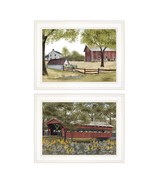 Set Of Two The Spring House 1 White Framed Print Wall Art - $194.85 CAD