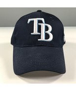 Tampa Bay Rays Hat One Size Adult Navy Blue Curved Brim Strapback White ... - £8.17 GBP