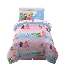 Super Mario Girl Princess Peach Girl Gamer Kids Bedding Super Soft Comfo... - £94.83 GBP