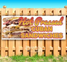 Hot Pressed Cuban Sandwiches Advertising Vinyl Banner Flag Sign Many Sizes - £18.69 GBP+
