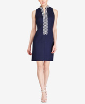 American Living Womens Jacquard Sheath Dress,Navy,18 - £50.60 GBP
