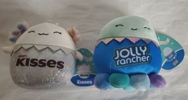 2 NWT 5&quot; Squishmallows Olga Octopus Plush Jolly Rancher + Nattie Hershey Kisses - £18.79 GBP