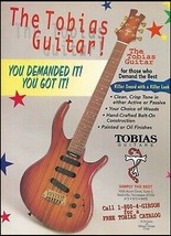 1995 Tobias electric guitar company advertisement 8 x 11 ad print - £3.37 GBP