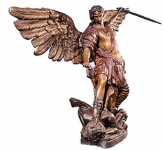 72&quot;H St. Michael Monumental Archangel Lost Wax Bronze Sculpture Statue - £8,628.24 GBP