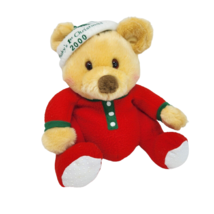 HALLMARK 2000 BABY&#39;S 1ST CHRISTMAS TEDDY BEAR RED PJ&#39;S STUFFED ANIMAL PL... - £59.91 GBP