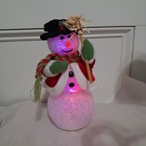 Vintage Avon Chilly Sam LIGHT UP Snowman dances animated popcorn Christm... - $43.00
