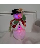 Vintage Avon Chilly Sam LIGHT UP Snowman dances animated popcorn Christm... - $43.00