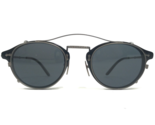 Gucci Eyeglasses Frames GG0229S 002 Black Grey Round w Clip On Lenses 46... - £293.32 GBP