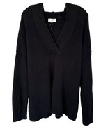 Aerie Women&#39;s Drop Shoulder Hooded Knit Sweater V-Neck Cotton Blend Sz M... - $33.93 CAD