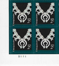 US Navajo Jewelry 2c  Plate Block of 8 - €10,07 EUR