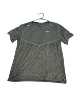 Nike Shirt Mens Medium Gray Grey Heathered Rise 365 Dri Fit Running Top Tee - $468.83 MXN