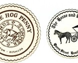 The Hog Penny and The Horse &amp; Buggy Drink Coasters Hamilton Bermuda - $17.82