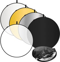 Limostudio Agg736 43&quot; Photo Video Studio Reflector, 5-In-1 Hand Held Collapsible - £36.59 GBP