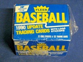 Fleer Baseball 1990 Update 132 Trading Cards &amp; 22 Stickers Factory Sealed - £7.18 GBP