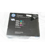 HP 125A 3 PACK Cyan Magenta Yellow Original Toner Cartridges NEW SEALED ... - $3,415.76 MXN
