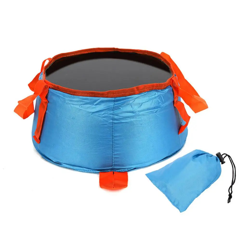 8.5L Outdoor Portable Basin Bucket Bowl Travel Folding Camping Washbasin - £9.27 GBP