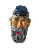 Vintage Civil War Soldier Chalkware Bust Figurine Head Beard Man Ring Fo... - £14.84 GBP