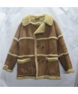 VTG 60 70s Golden Bear Brown Suede Leather Shearling Sherpa Marlboro Jac... - £298.48 GBP